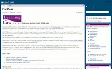 The Learning in Law Annual Conference 2009 wiki